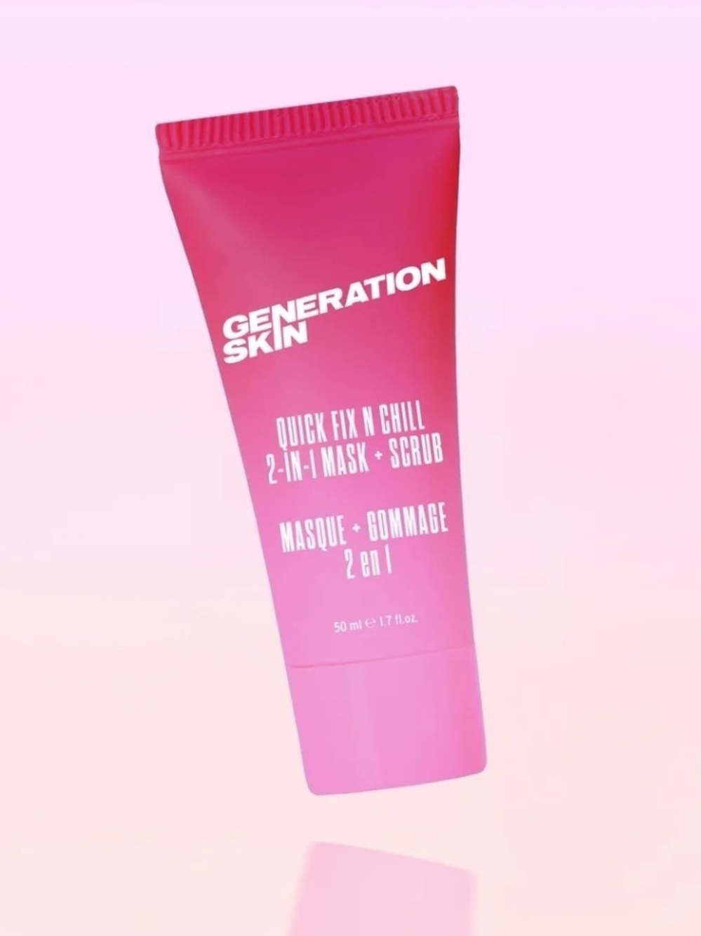 Generation Skin Quick Fix N Chill 2-in-1 Mask + Scrub Pink 1.7 Oz. BNIB